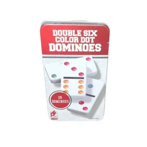 Dominó Caja Metalica De Colores Doble 6