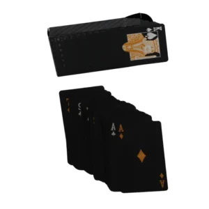 Juego De Cartas De Poker Plastificadas Negras