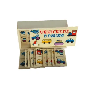 Domino Infantil de Madera Didáctico Vehiculos