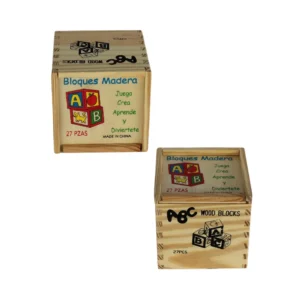 Cubo ABC Didáctico En Madera Por 27 Pcs * 1 Unidad
