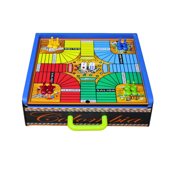Juego Sapo Rana Portátil Para Mesa En Madera Con Parqués - Image 2